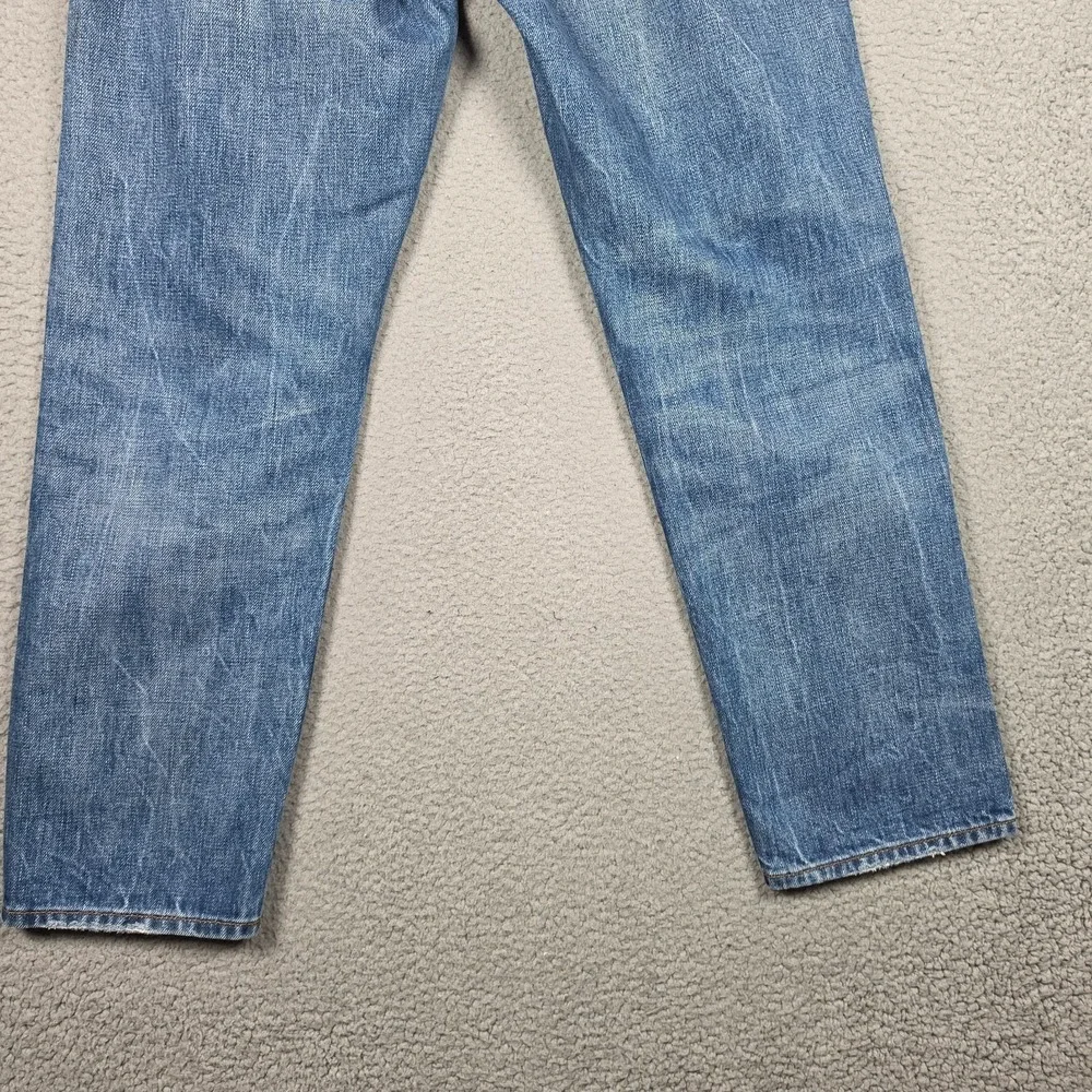 Tory Burch Jeans Womens Size 26 Medium Wash Straight Selvedge Button Fly Mom Fit